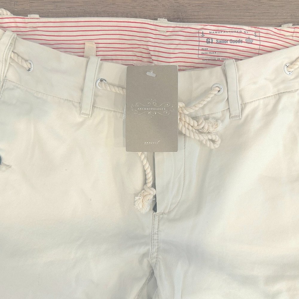 Anthropologie NEW W/TAGS light khaki capri pants